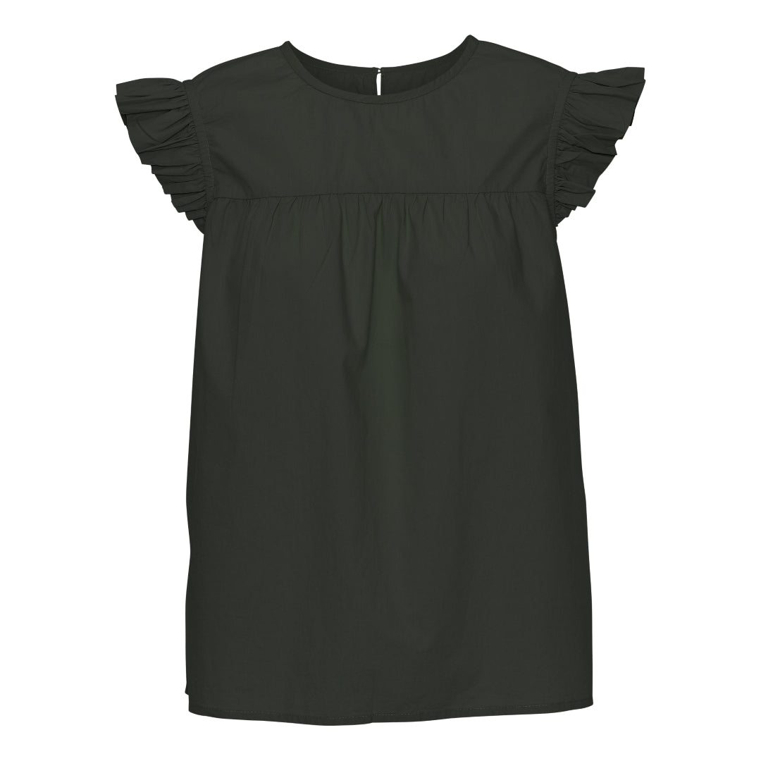 mørkegrøn bomuldstop