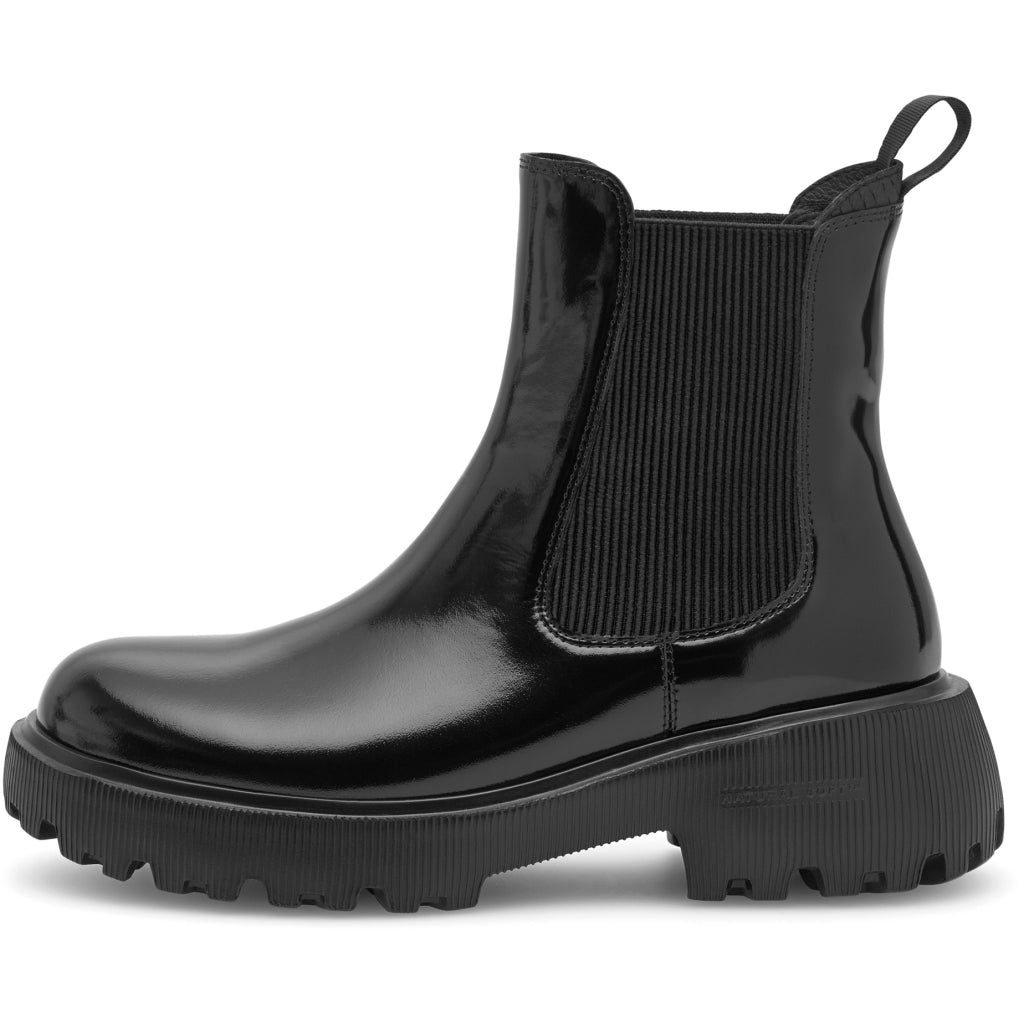 Aya Patent Boots, Sort Lakstøvle, Woden