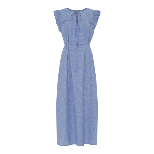 Stockholm SL Long Dress MEDIUM BLUE STRIPE