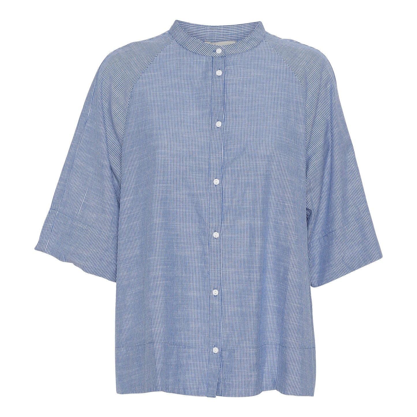 Abu Dhabi 3/4 Short top MEDIUM BLUE STRIPE