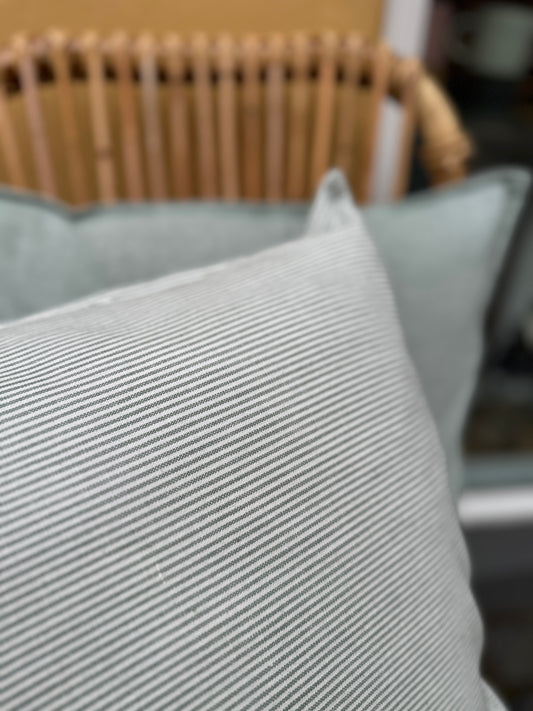 Pudebetræk (grøn strib, smal)