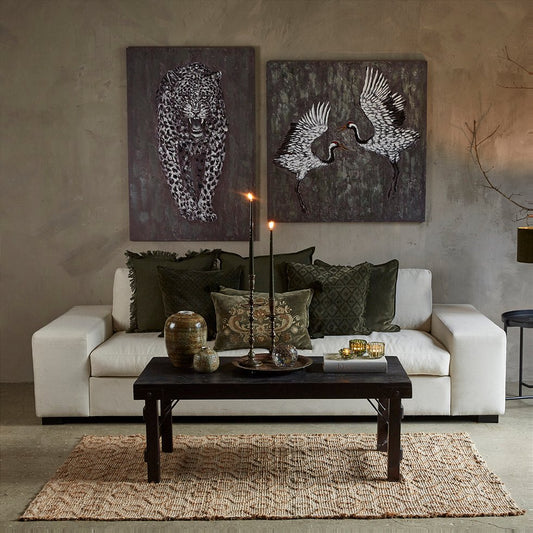 Tæppe i jute/bomuld (70x140 cm)