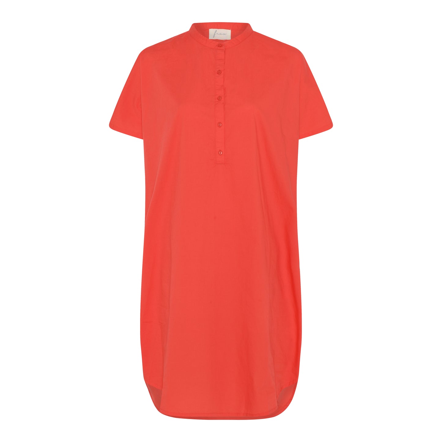 Rød bomuldsskjorte kjole