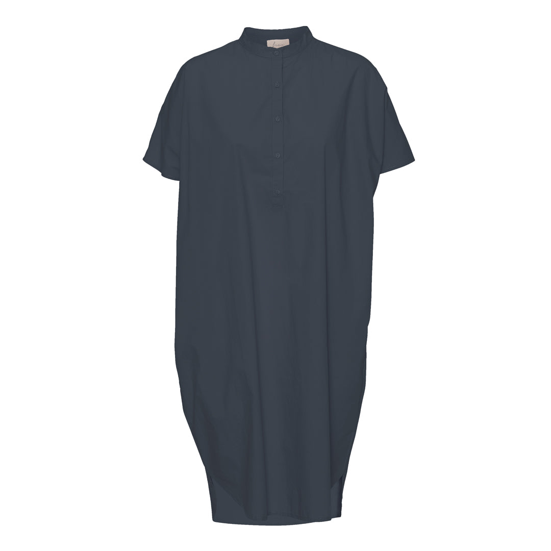 Mørkeblå bomuldsskjole