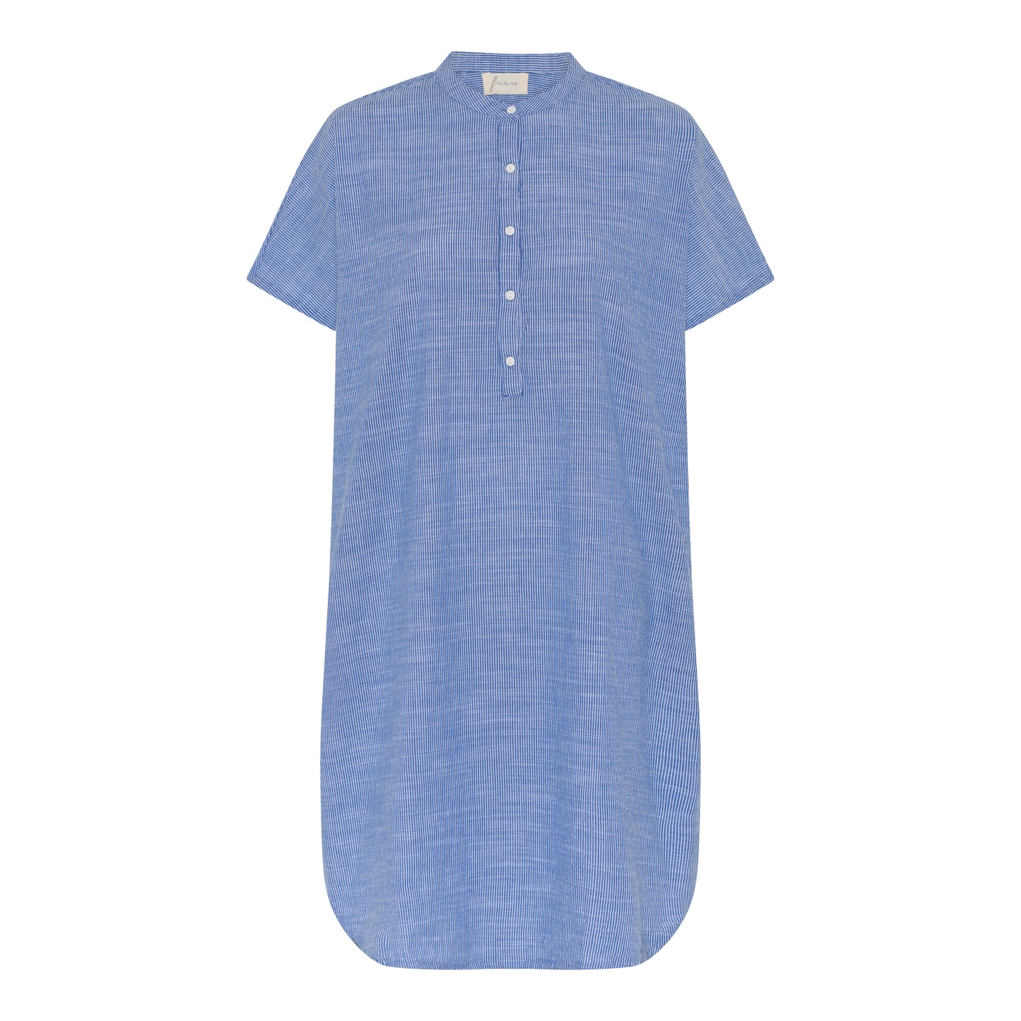 Blå stribet bomuldskjole