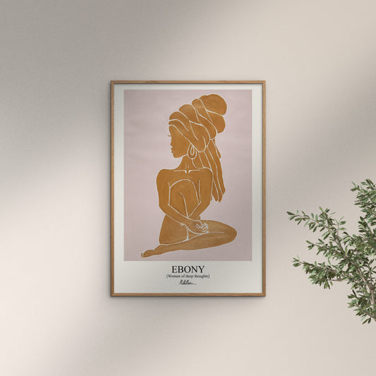 Plakat: Ebony (orange)