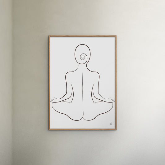 Plakat: Yoga Silhouette