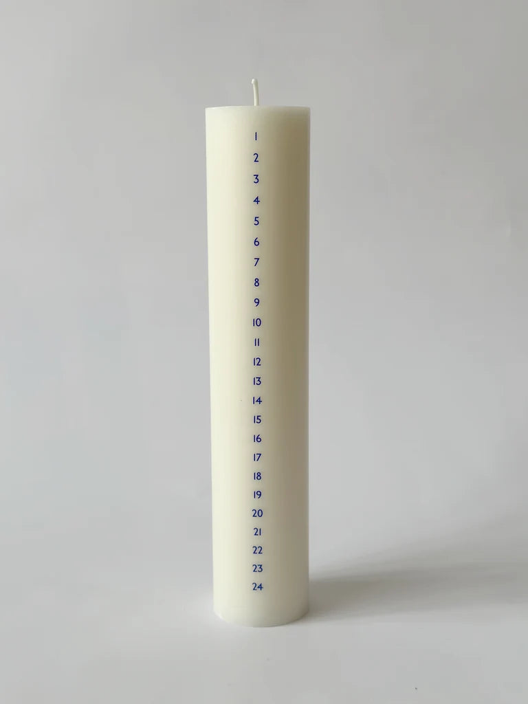 Kalenderlys Ø5 cm, Blå, Åbenlys