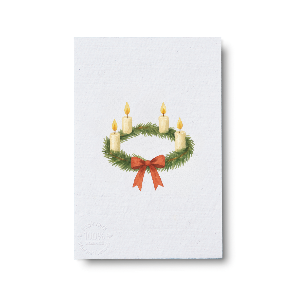 Adventskrans, A7 dobbeltside, Papirværk