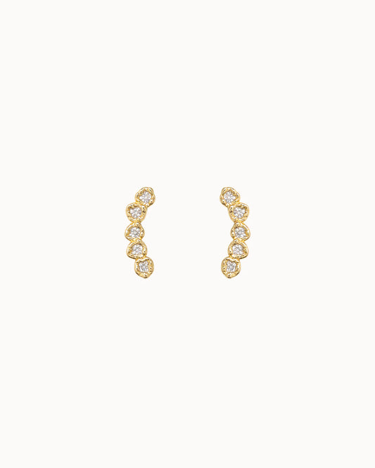 Aeris Earring, Gold Plated, Nava