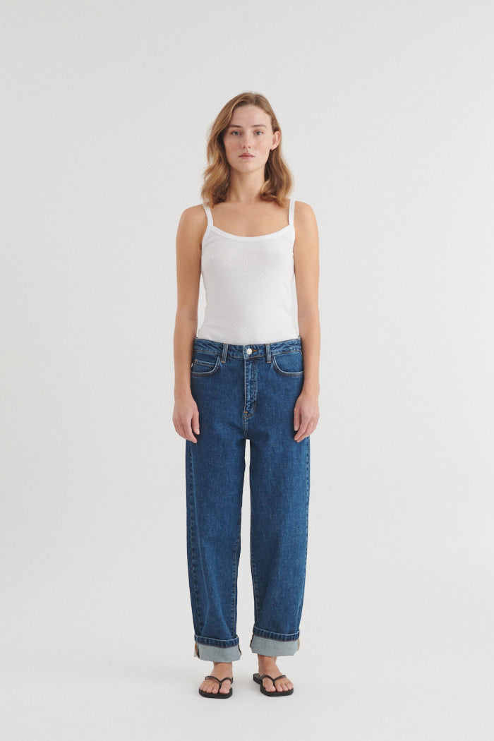 Arense Strap Top, White, Basic Apparel