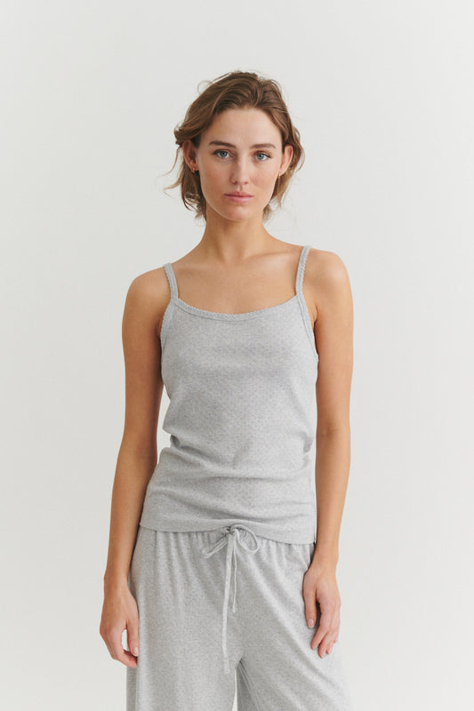 Arense Strap Top, Light Grey Mel., Basic Apparel