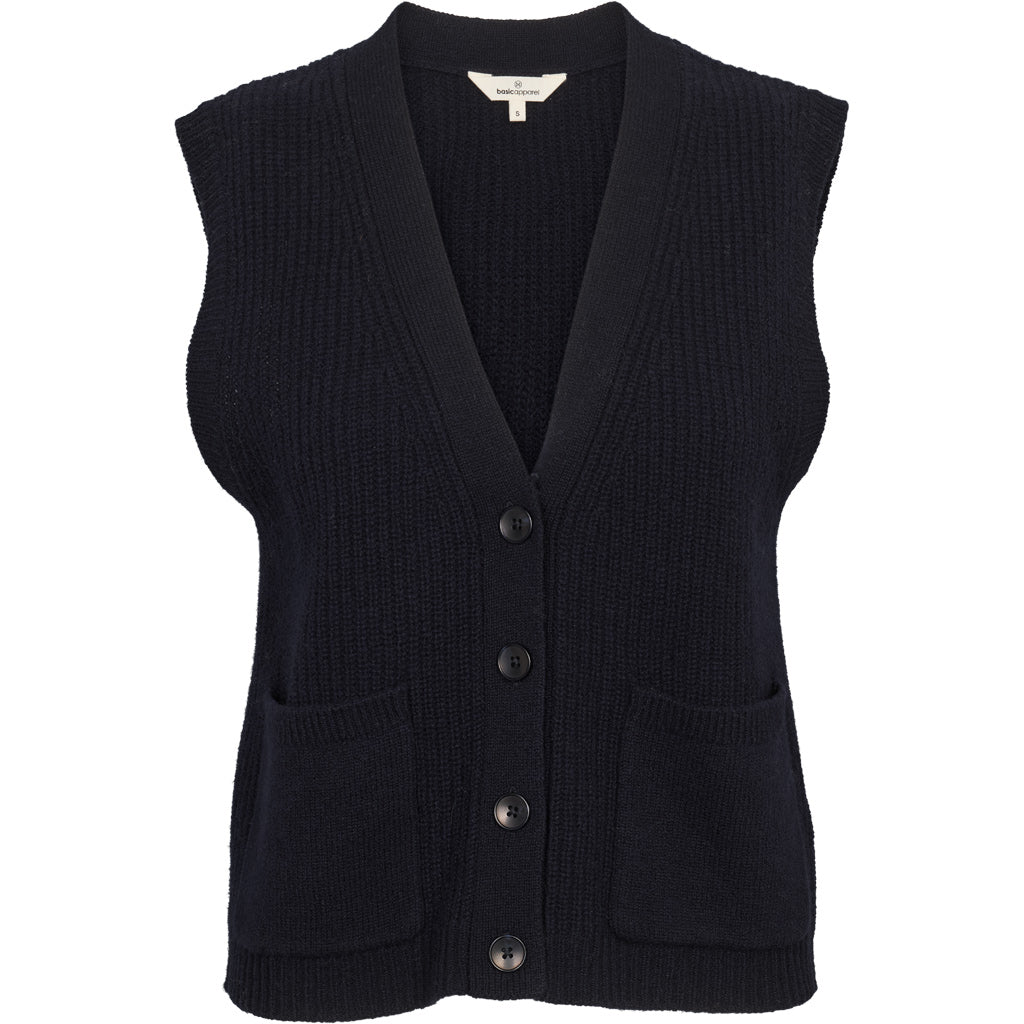 Liz Vest, Navy, Basic Apparel