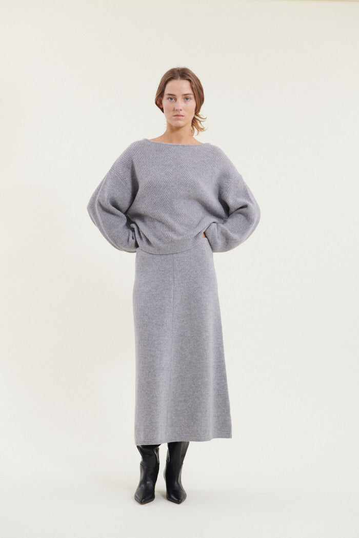 Lise Skirt Wool (Light Grey)