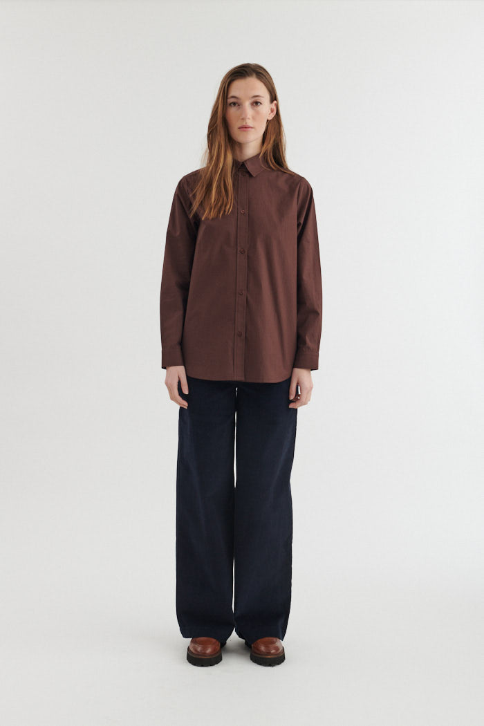 Silje LS Shirt, Chicory Coffee, Basic Apparel