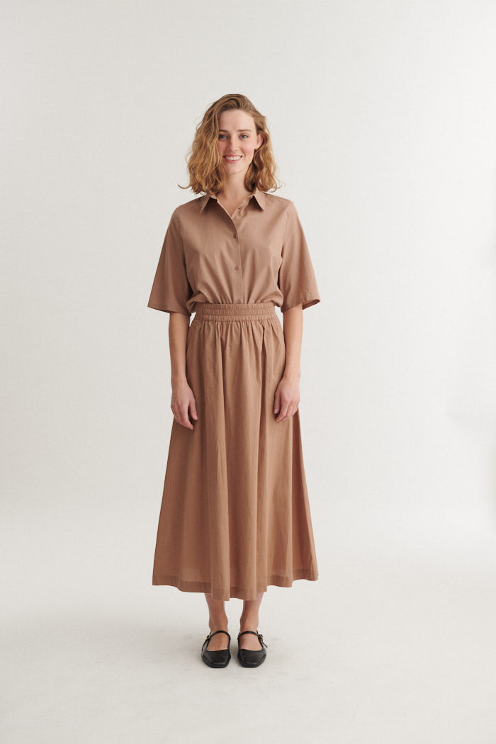 Silje Long Skirt, Portobella, Basic Apparel