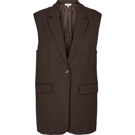 Marjorie Long Vest CHOCOLATE