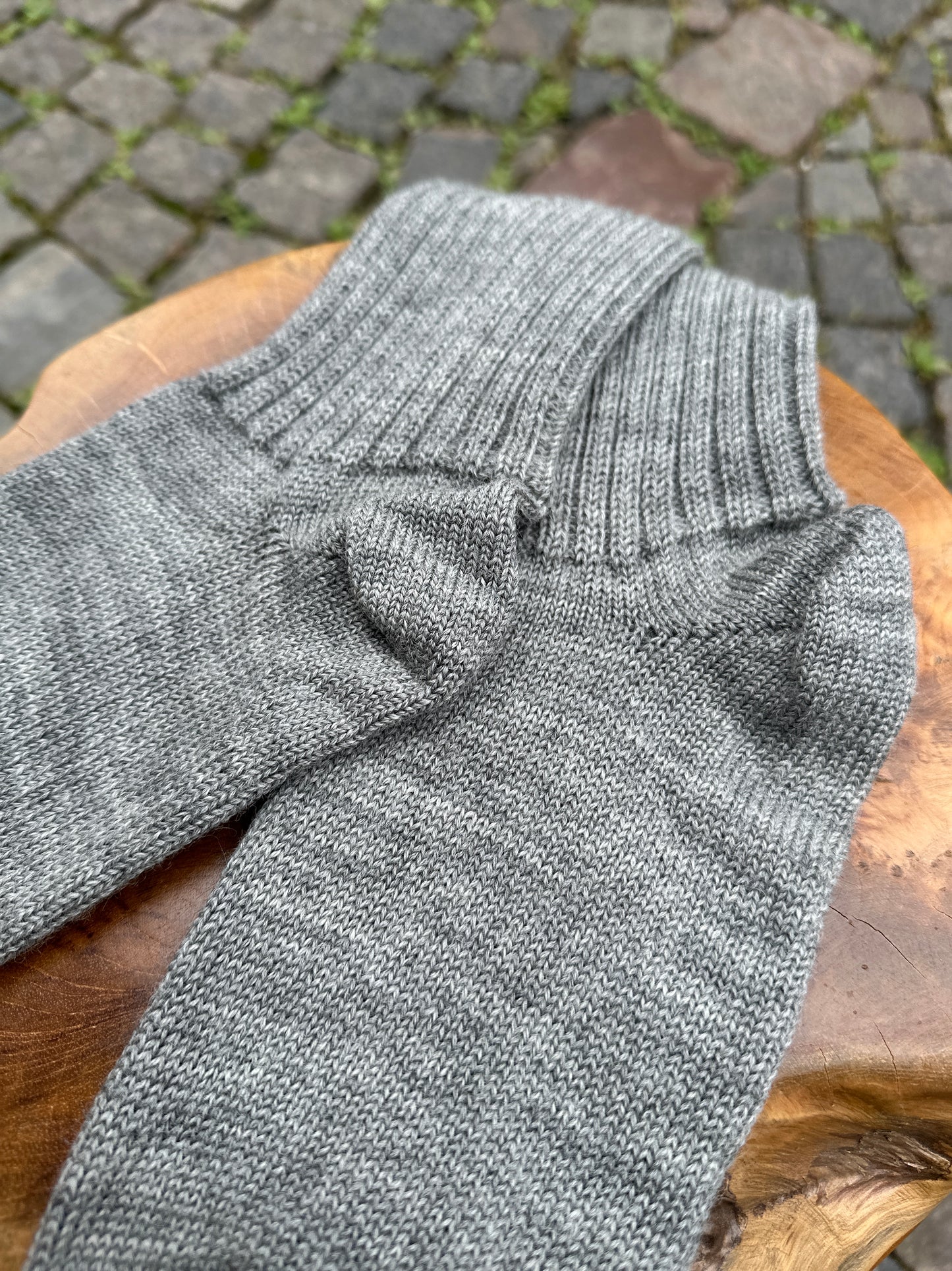 Knæstrømpe, Uld, Grey, Hirsch