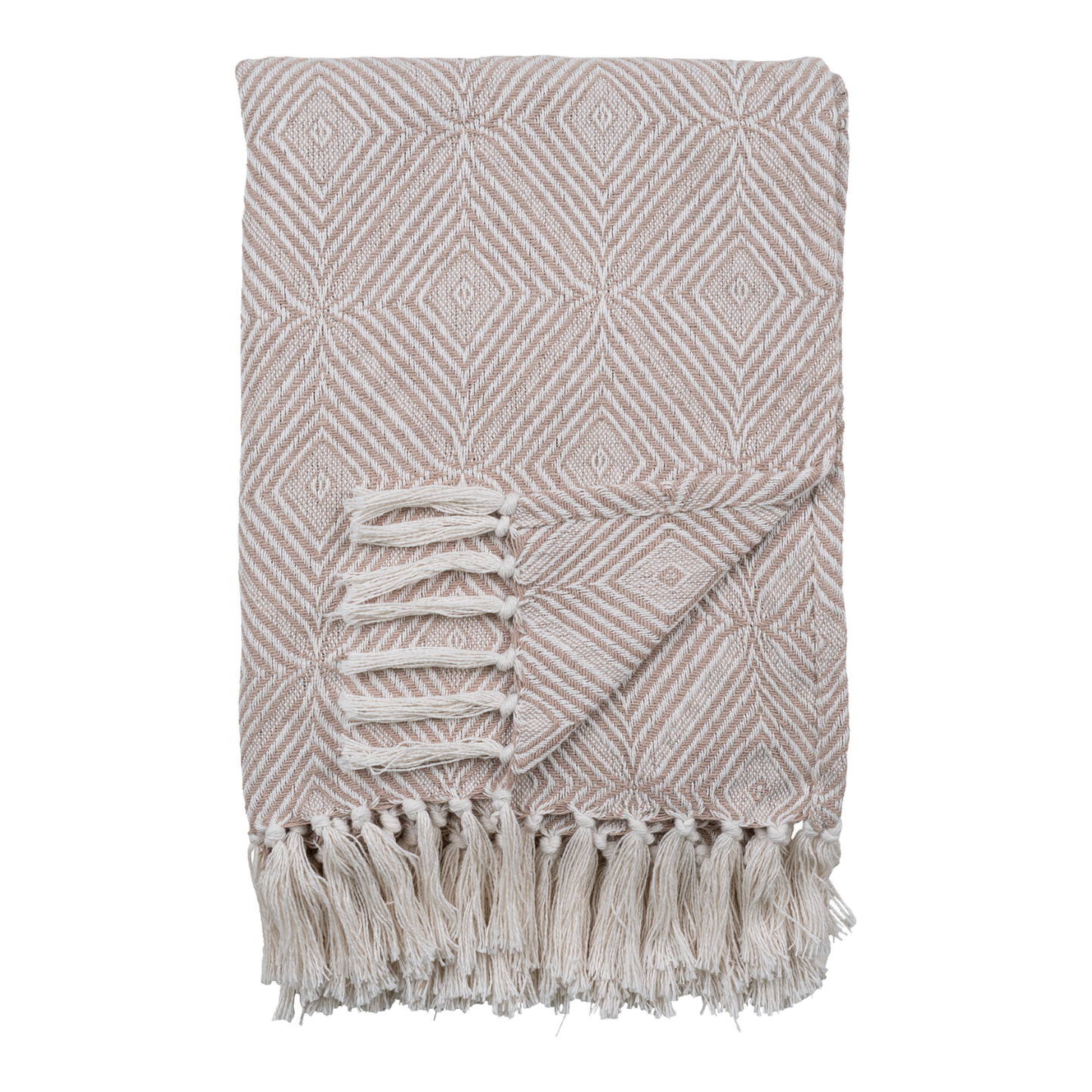 Plaid i bomuld (Beige)