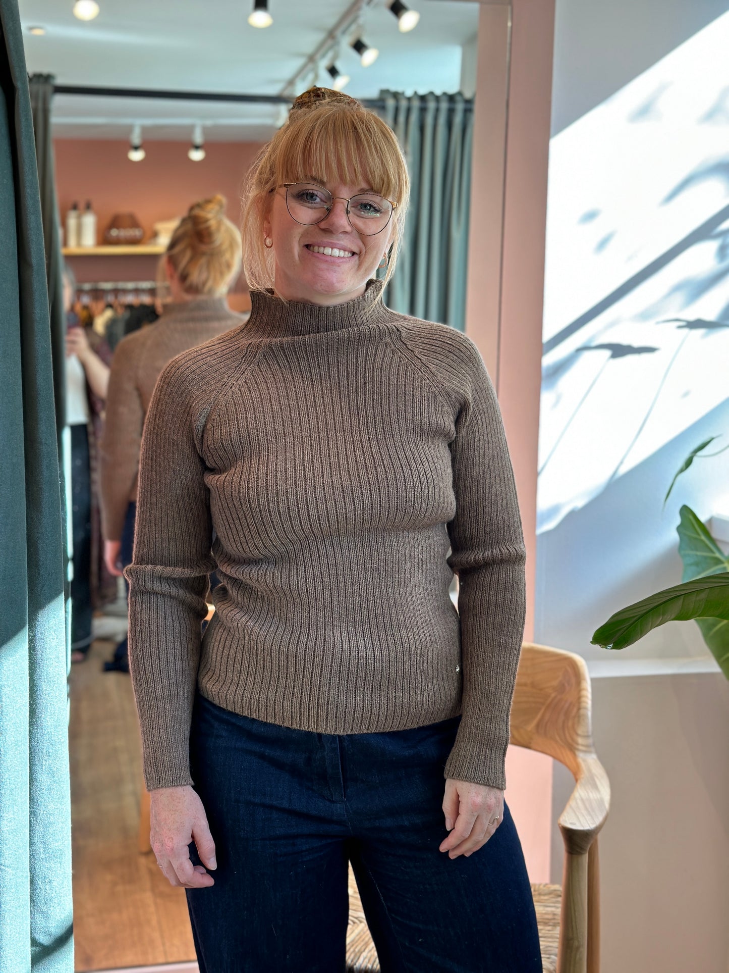 Erica Rib Sweater, Cocoa, Esencia