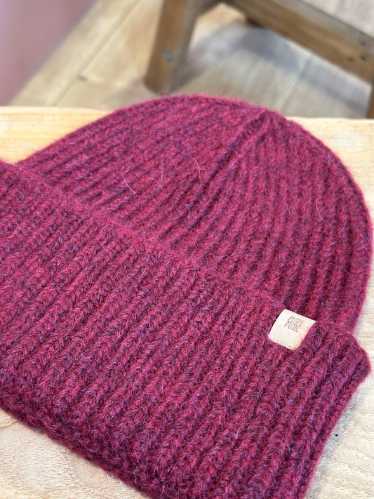 Strikket hue, Burgundy, Pure Pure