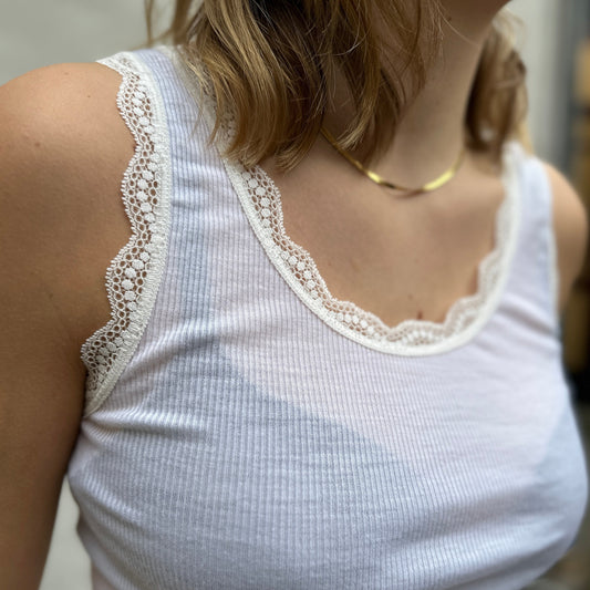 JOHA Cecilie Top hvid