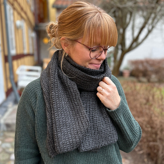 Gråt alpakatørklæde