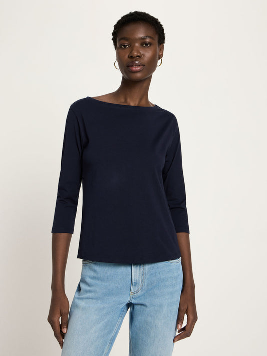 Bluse med 3/4 ærme, Midnight, Lanius