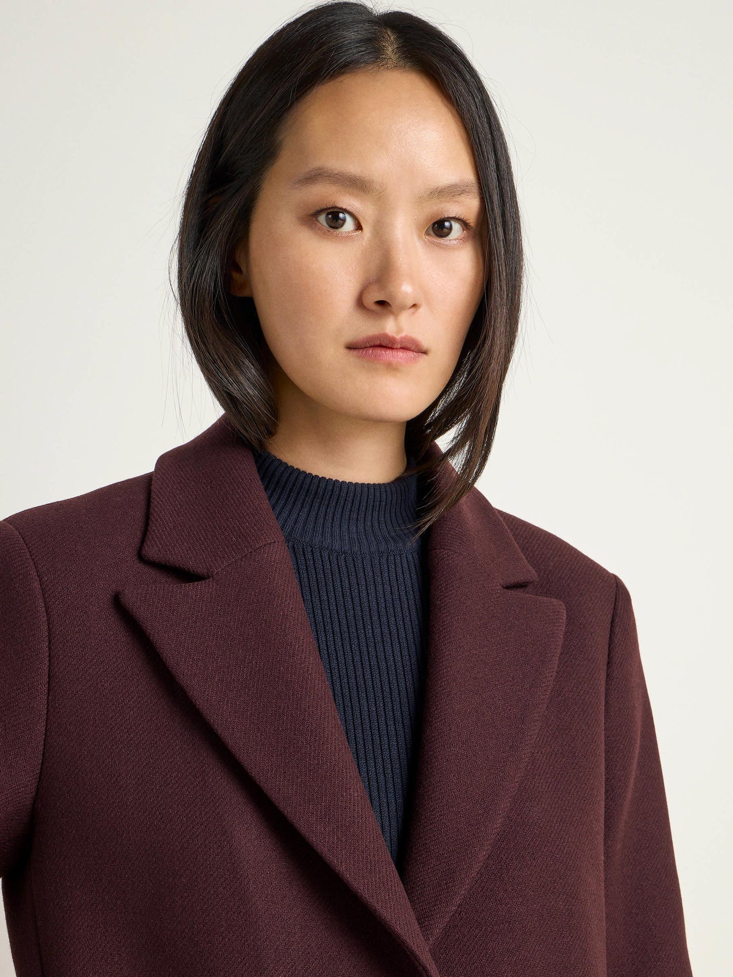 Frakke - organic wool/recycle (brown bordeaux)