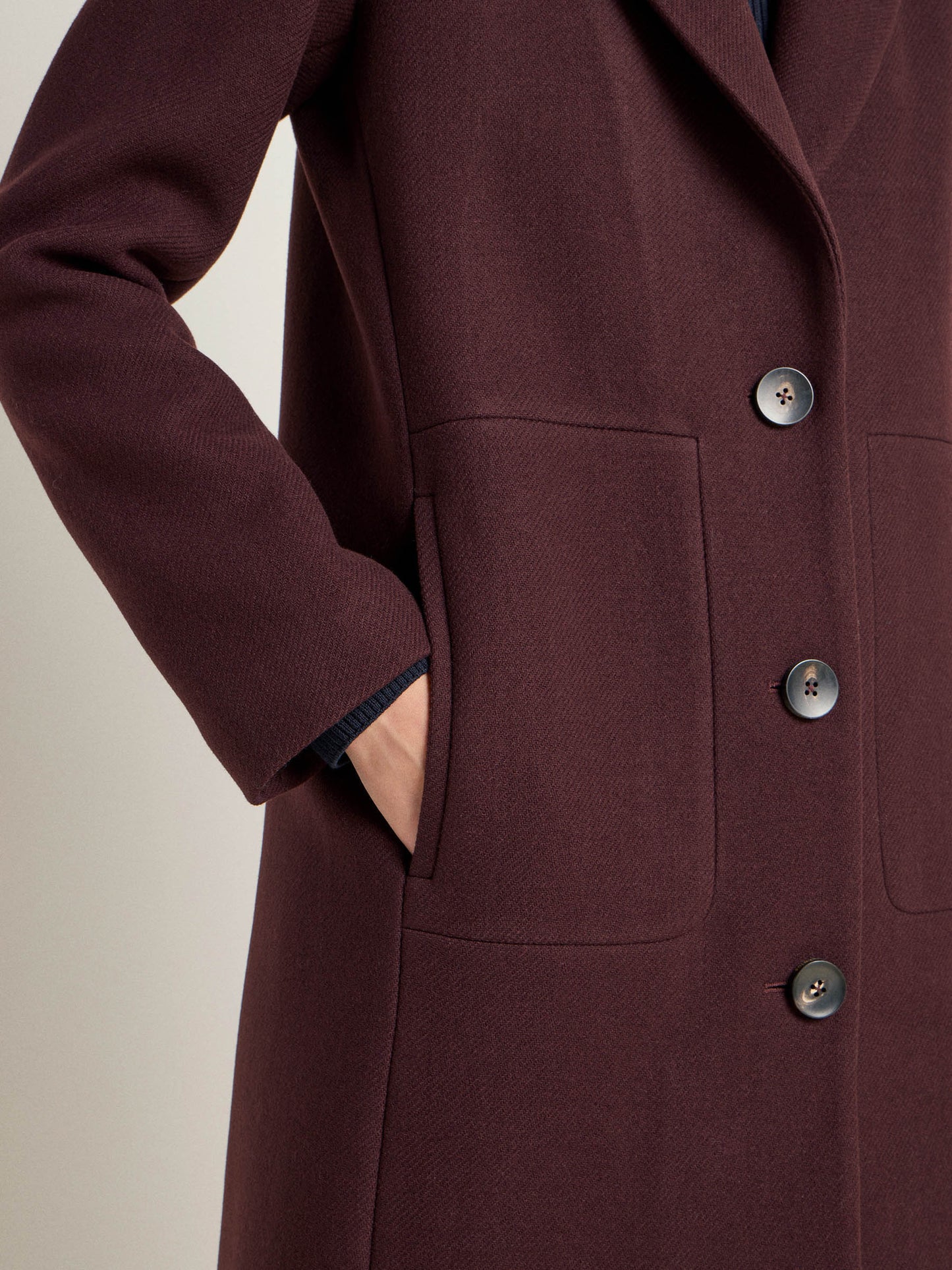 Frakke - organic wool/recycle (brown bordeaux)
