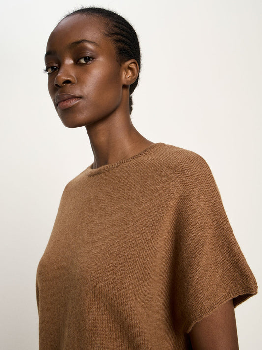 Sweater Vest Wool, Brown, Lanius