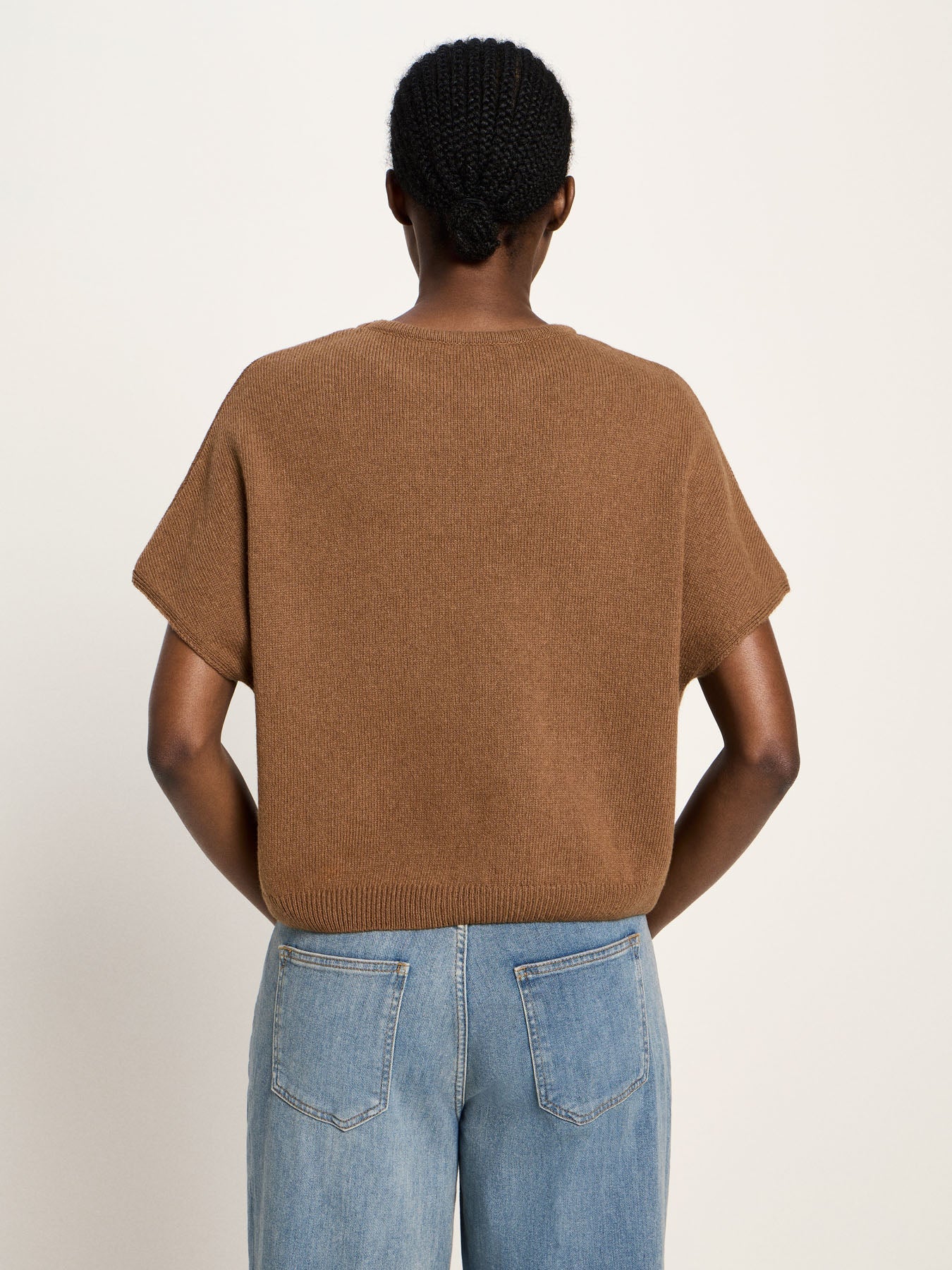 Sweater Vest Wool, Brown, Lanius