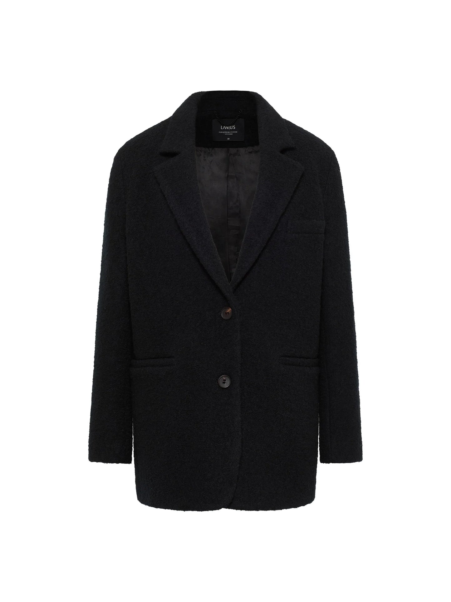 Blazerfrakke, Wool, Black, Lanius