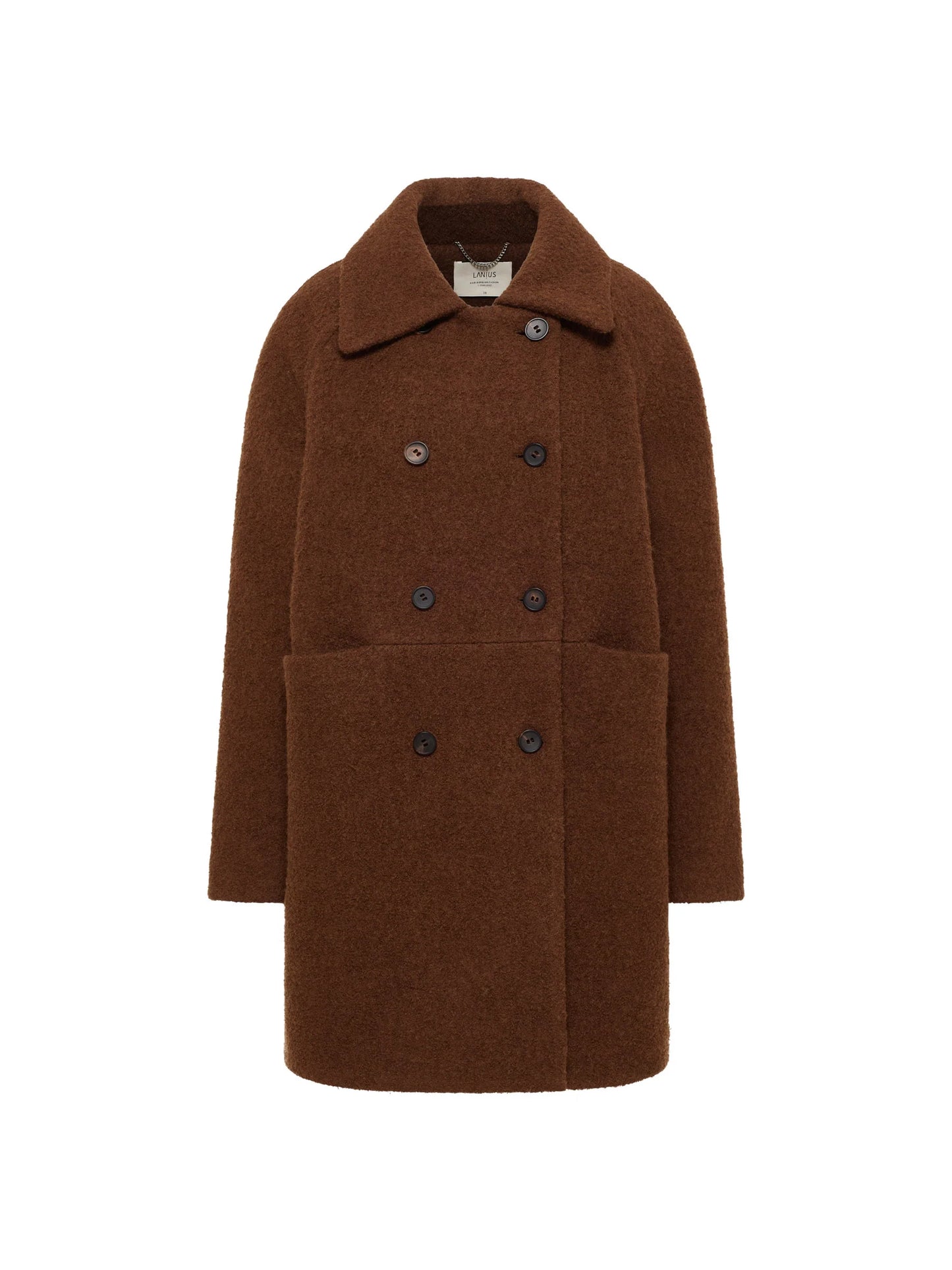 Vinterfrakke, Wool, Brown, Lanius