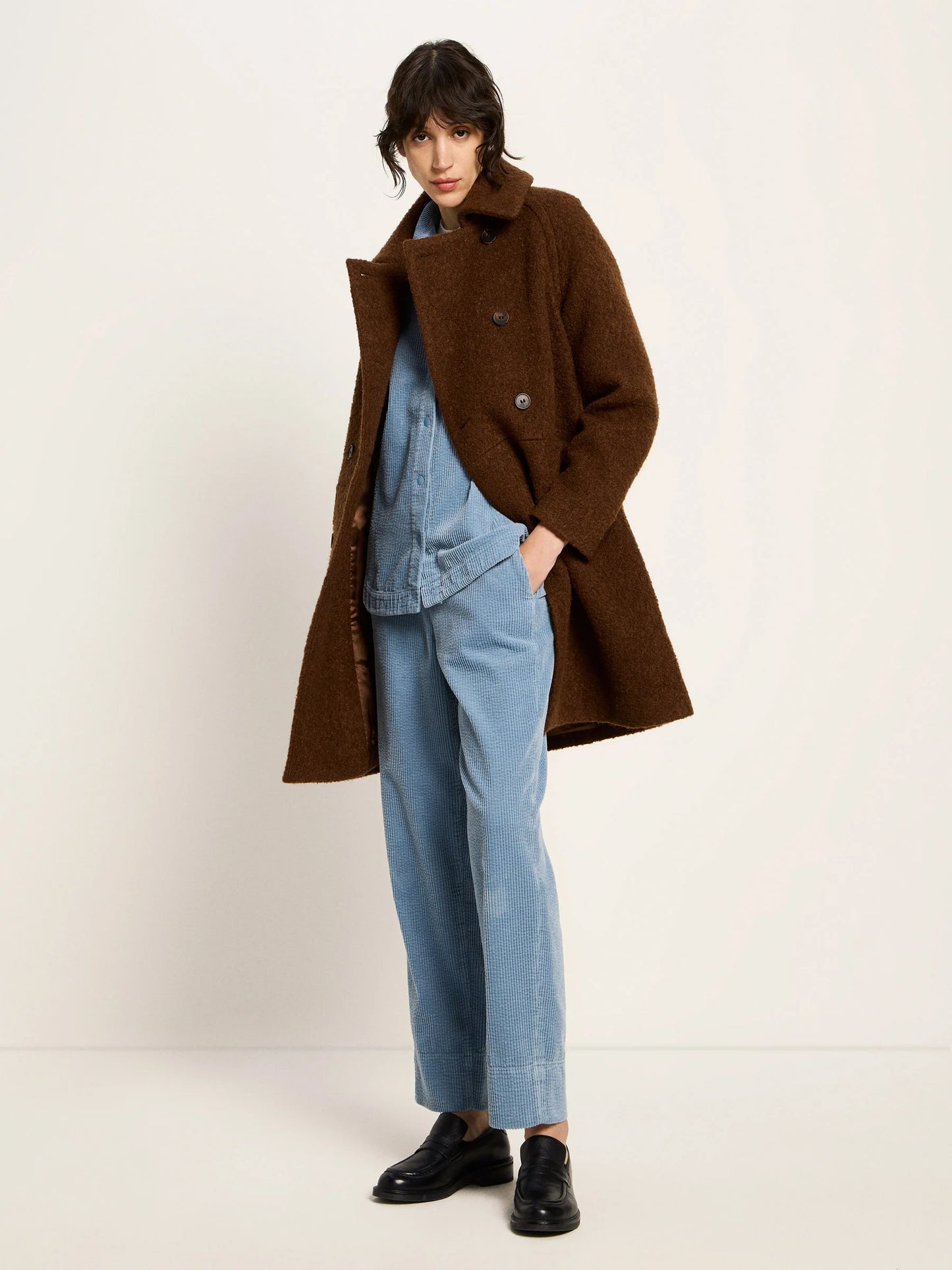 Vinterfrakke, Wool, Brown, Lanius