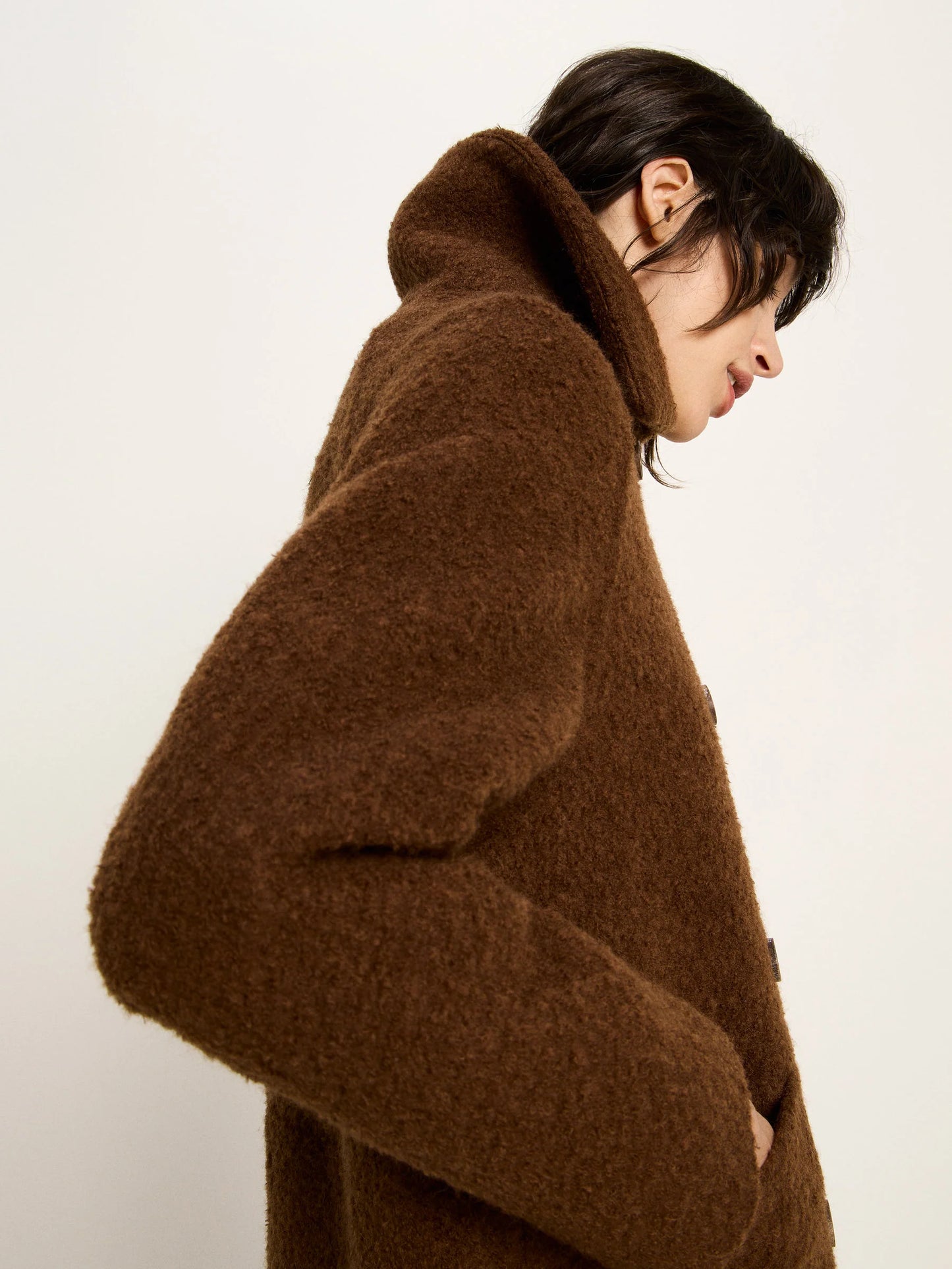 Vinterfrakke, Wool, Brown, Lanius