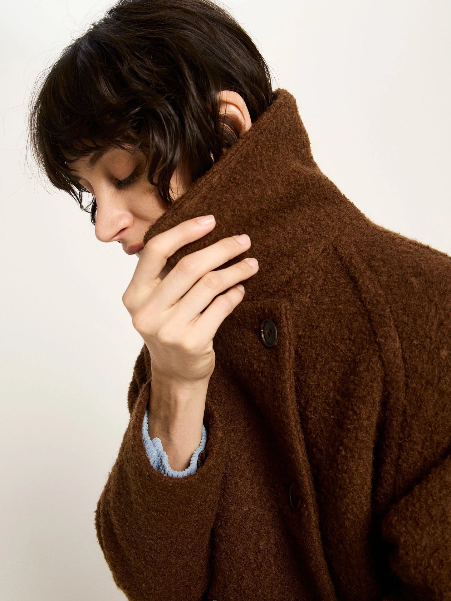 Vinterfrakke, Wool, Brown, Lanius