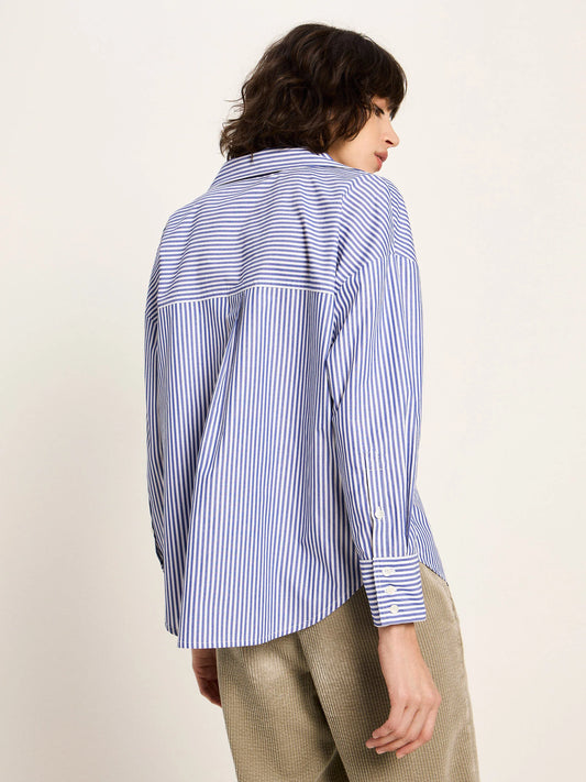 Skjorte m/ striber (blue/off white)