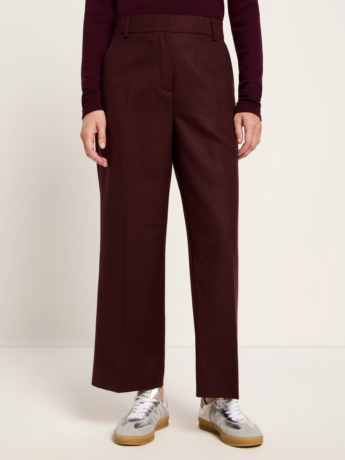Cropped Buks, Wool, Bordeaux, Lanius