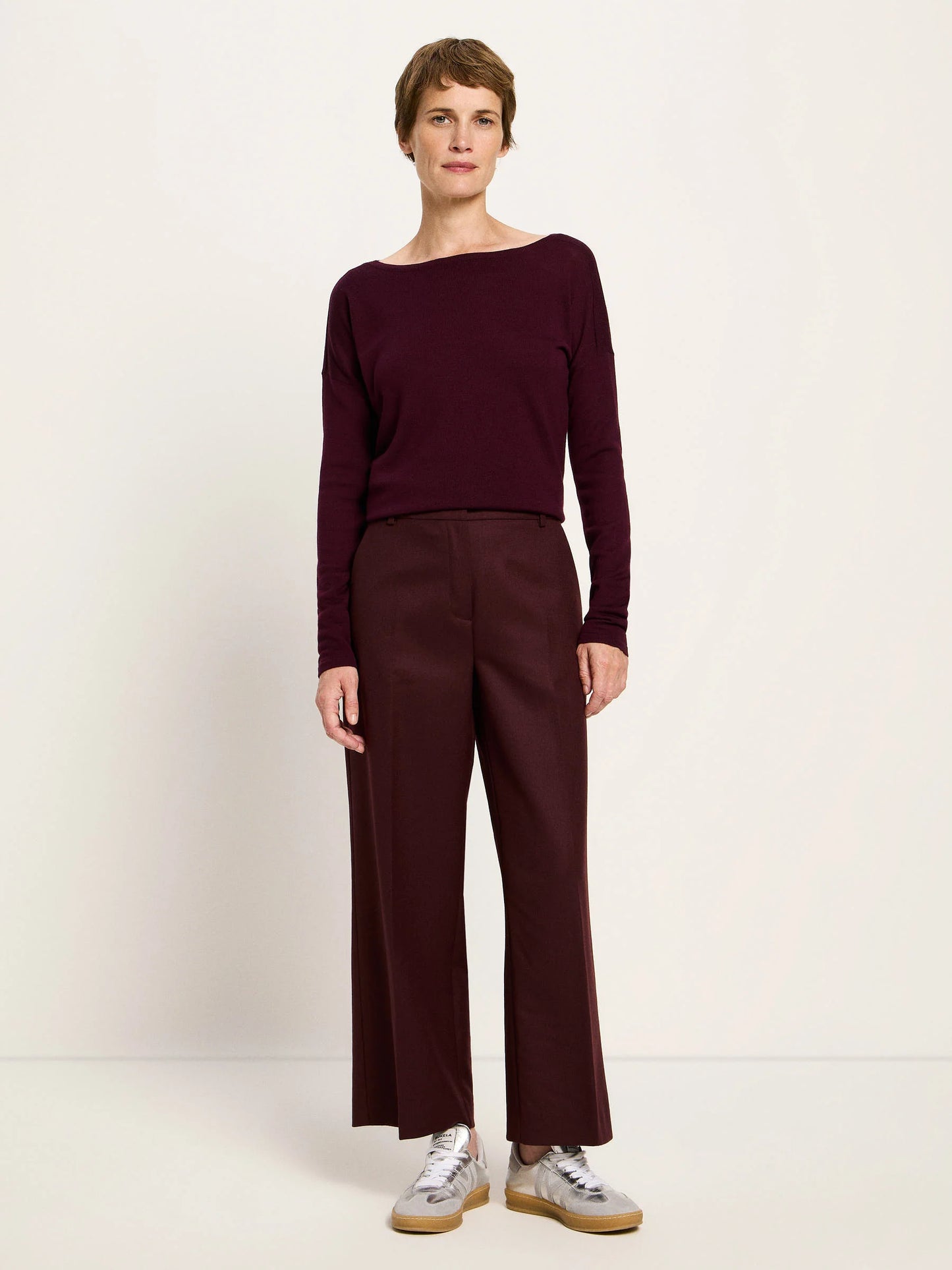Cropped Buks, Wool, Bordeaux, Lanius
