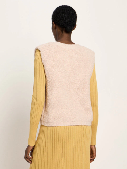Vest Bouclé Wool, Nude, Lanius