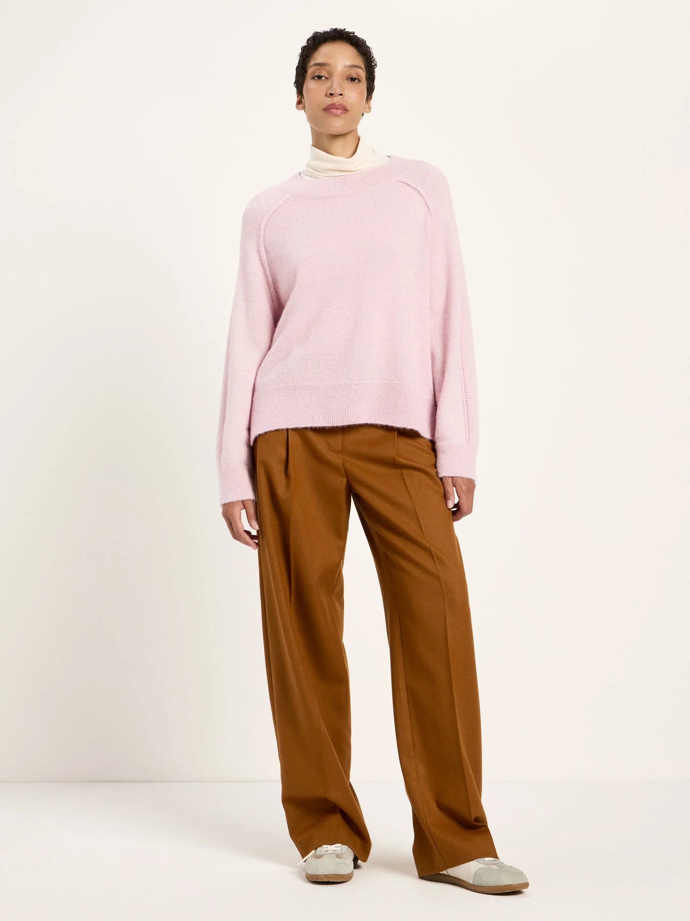Raglan Sweater Wool, Rose, Lanius