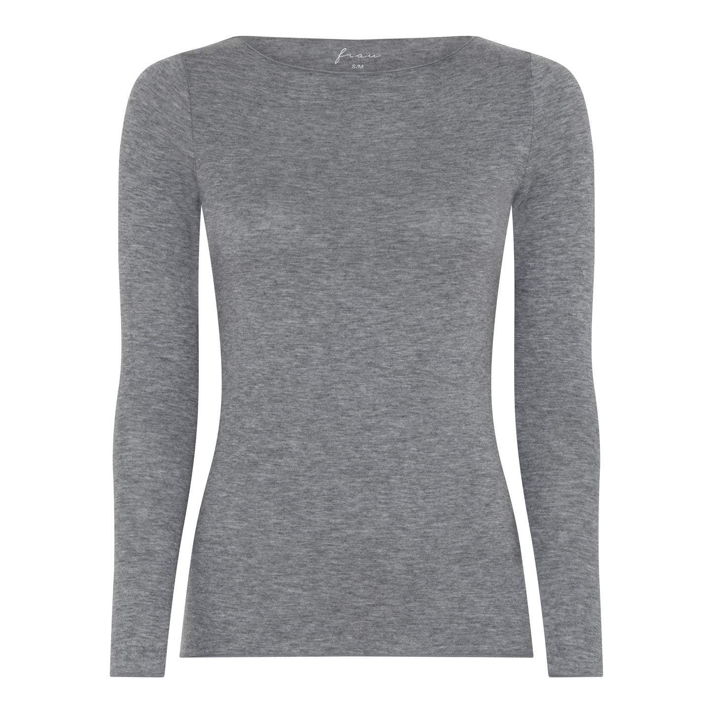 Grå melange cashmere bluse