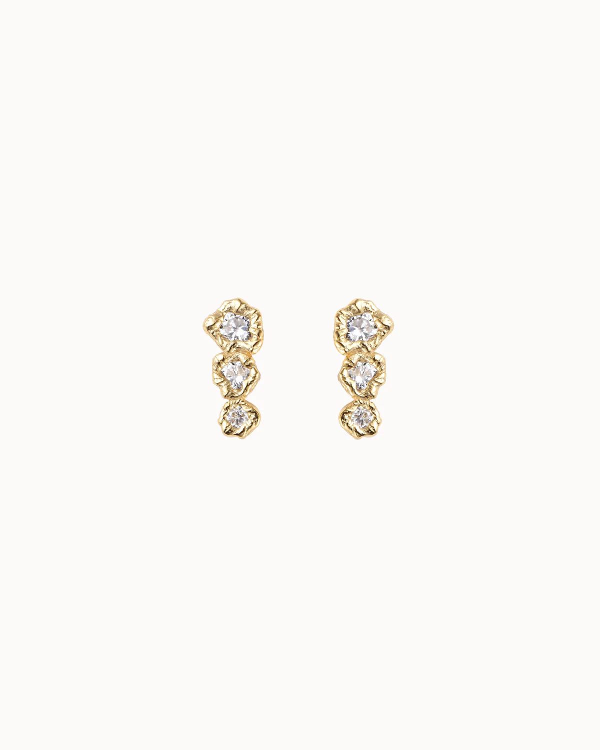 Nebula Petite Studs, Gold Plated, Nava