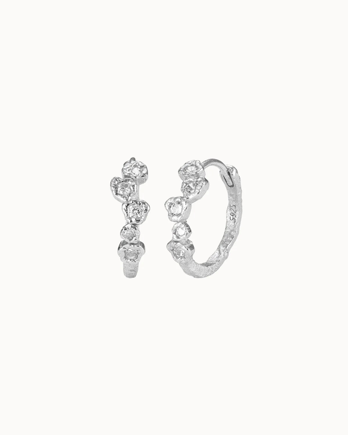 Onda Hoops m/ sten, Silver, Nava