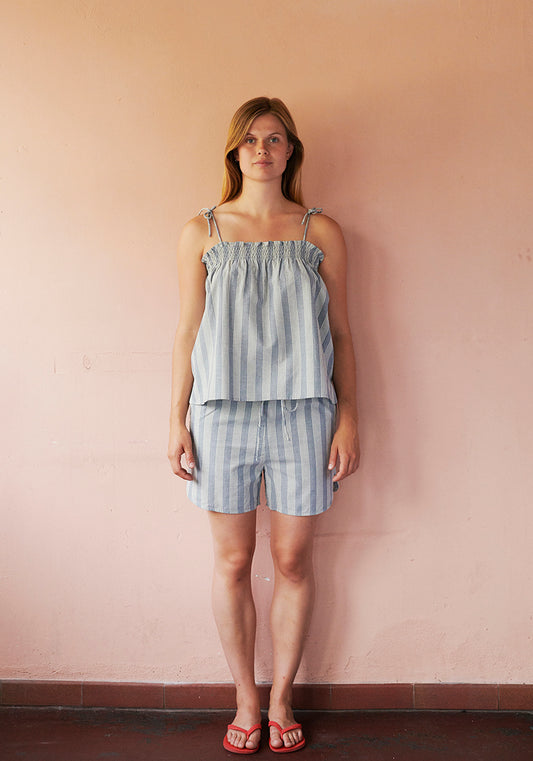 Stockholm Stripe Shorts (sea)
