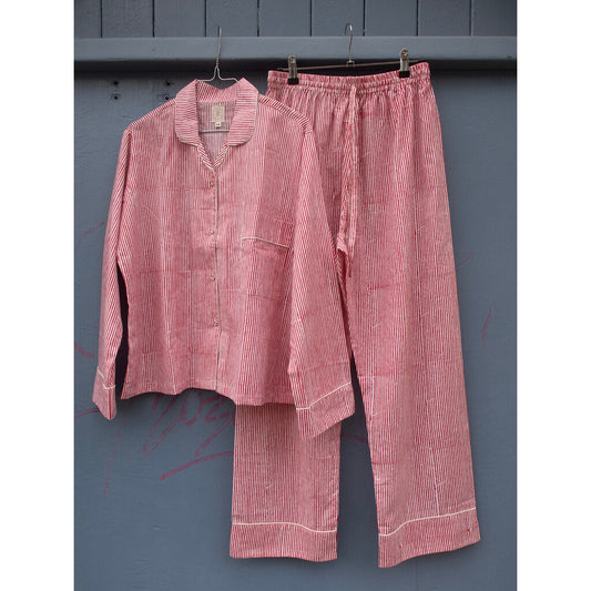 Pyjamas, Red Stripe, Craft Sisters