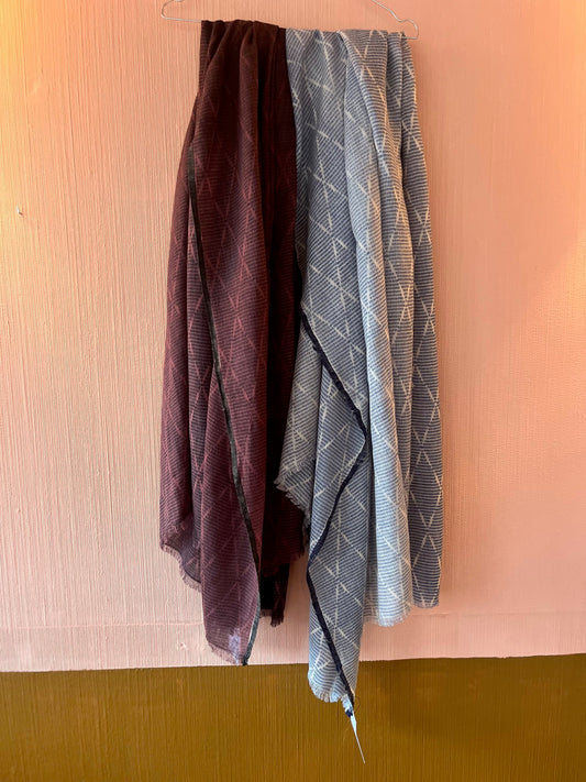 Tørklæde (Amina Ikat - Burgundy)