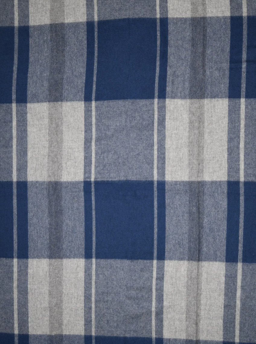 Uldplaid (blåtern) - 100% wool