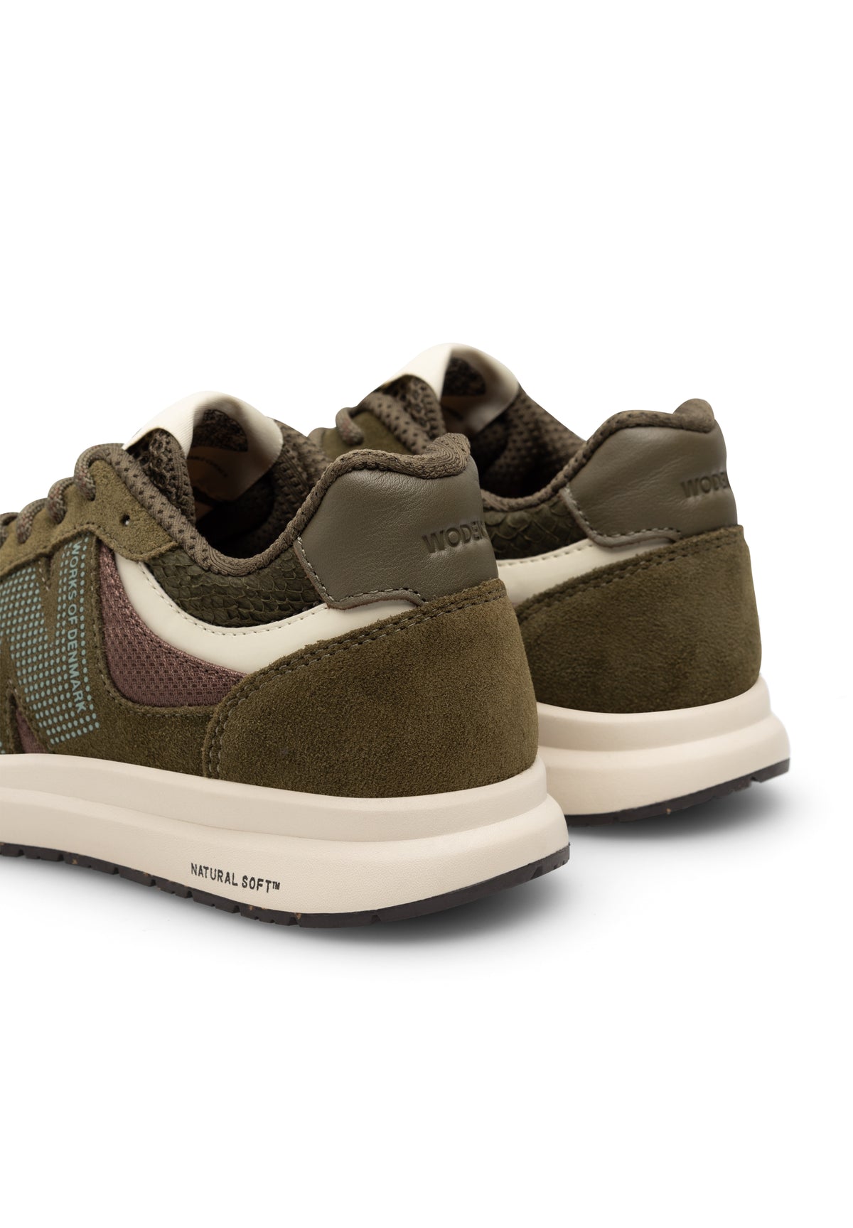 Rigmor Open Mesh Sneakers, Dark Olive Multi, Woden